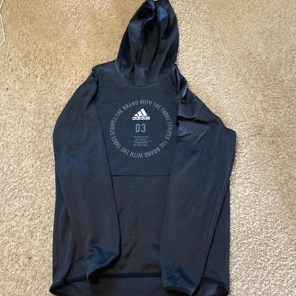 mens adidas run climawarm sweatshirt size medium